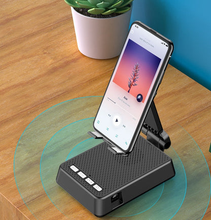 Mobile Phone Smart Broadcaster Stand Wireless Bluetooth Speaker Electronics dealsniper-net Black USB
