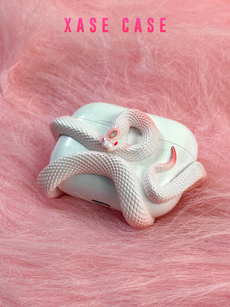 Creative Horrible Snake Wireless Earphone Case Headset Protective Case Electronics dealsniper-net