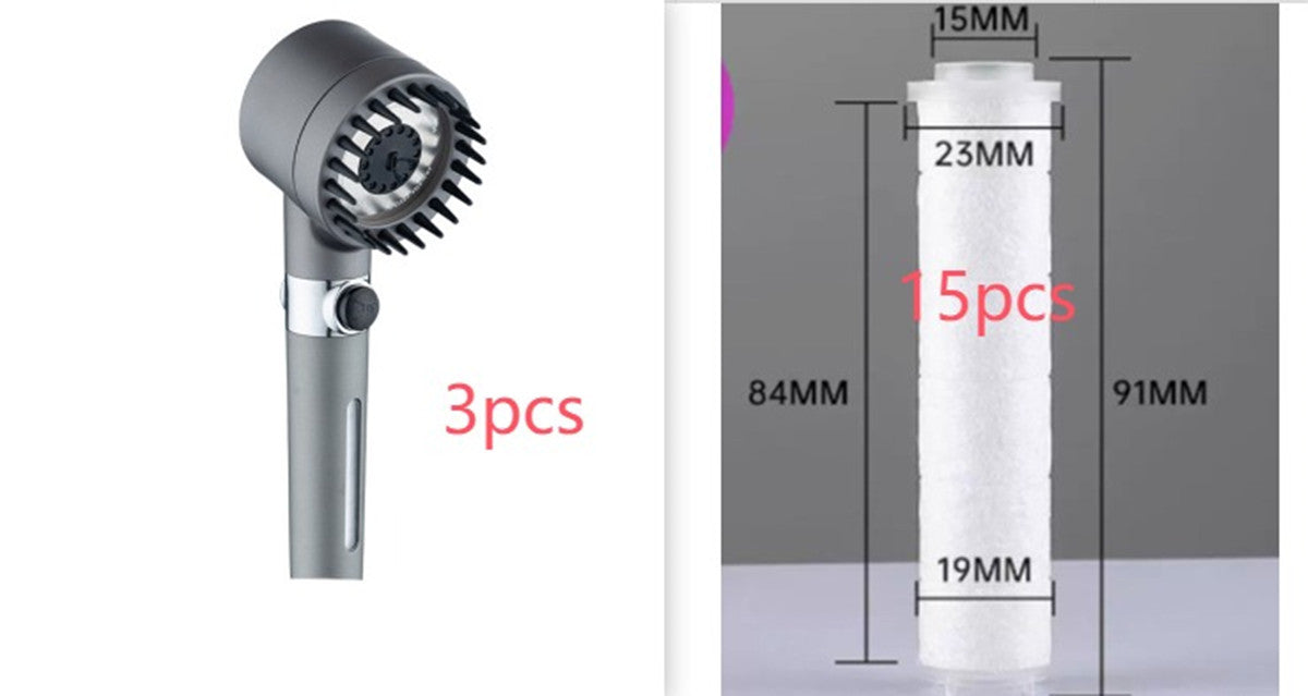 3 Modes Shower Head High Pressure Showerhead Portable Filter