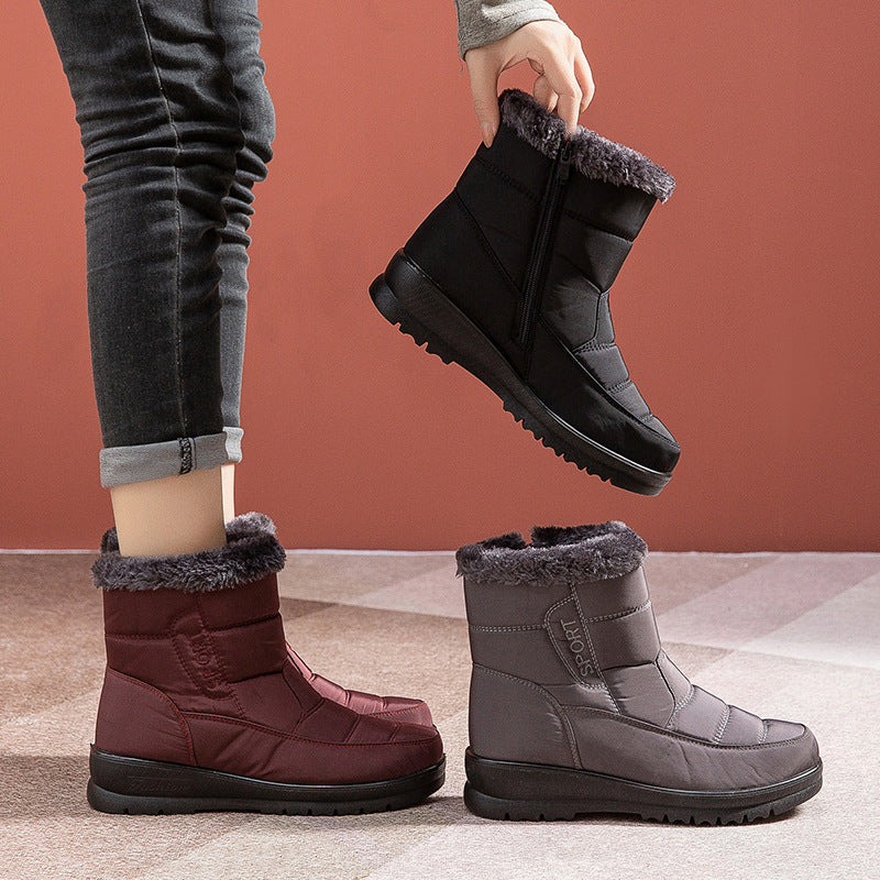 Warm Snow Boots For Women Winter Shoes Waterproof Ankle Boots With Plush