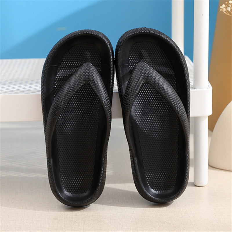 Clip Toe Shoes Eva Non-Slip Slippers Soft Sole Flip Flops Women dealsniper-net Black 36and37