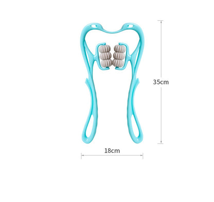 Multifunctional Manual Six-wheel Neck Massager Massage Relieve Roller Massage Tool Health Gym From House
