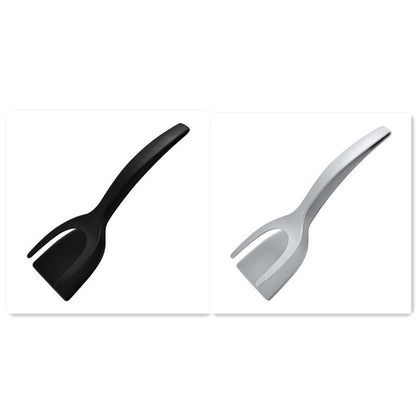 2 In 1 Grip And Flip Tongs Egg Spatula Tongs Clamp