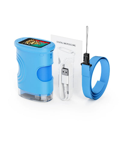 Outdoor Exploration Children's Handheld Digital Microscope Kids Gym From House 382 Blue Monocular 100 Times