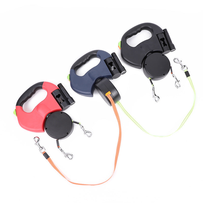 Retractable Dog Leash For Small Dogs Reflective Dual Pet Leash Pets dealsniper-net