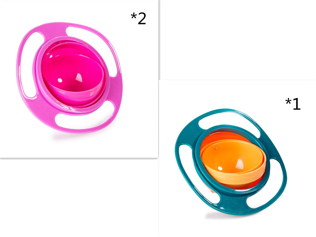 360 Rotate Universal Spill-proof Bowl Dishes kids toys DealSniper.net C set 3PC
