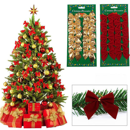 Christmas Tree Ornaments Christmas Decoration Bow Holidays dealsniper-net