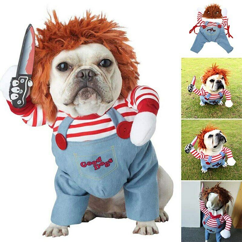 Halloween Pet Costume Pet Dog Funny Clothes Adjustable Dog Cosplay Costume Scary Costume Party Gatherings Deals dealsniper-net