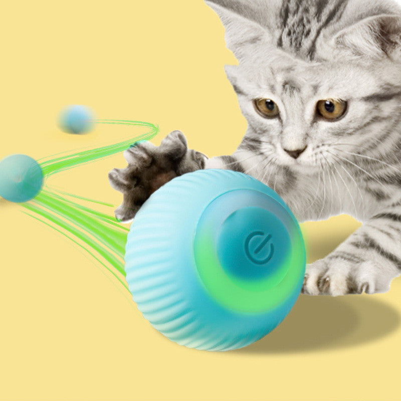 USB Rechargeable Gravity Electric Rolling Ball Electric Cat Toy Pets dealsniper-net