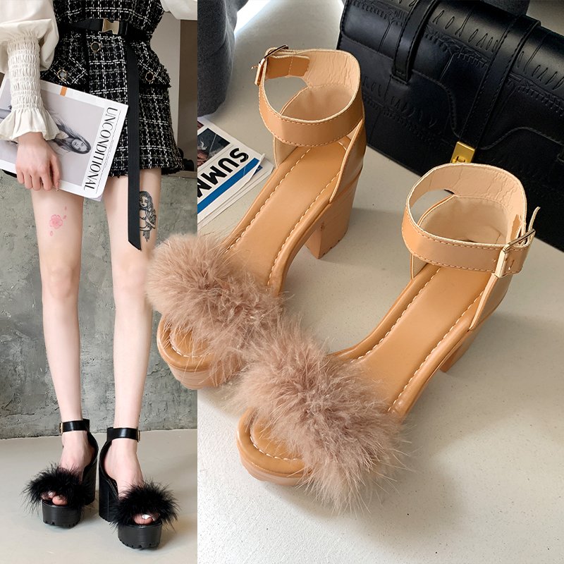 Fashion Plus Size Waterproof Platform High Heel Sandals Women Women dealsniper-net