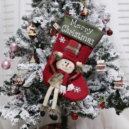New Year Xmas Big Stockings Set Decorations Christmas Holidays DealSniper.net Snowman