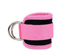 Ankle Strap Resistance Bands Hip Leg Strength Pull Rope Fitness Sports DealSniper.net One Pink Silver Buckle Net