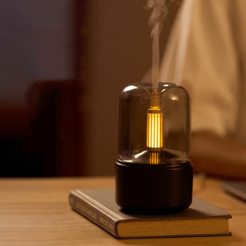 Atmosphere Light Humidifier Candlelight Aroma Diffuser Portable Home Decor DealSniper.net