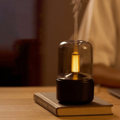 Atmosphere Light Humidifier Candlelight Aroma Diffuser Portable Home Decor DealSniper.net