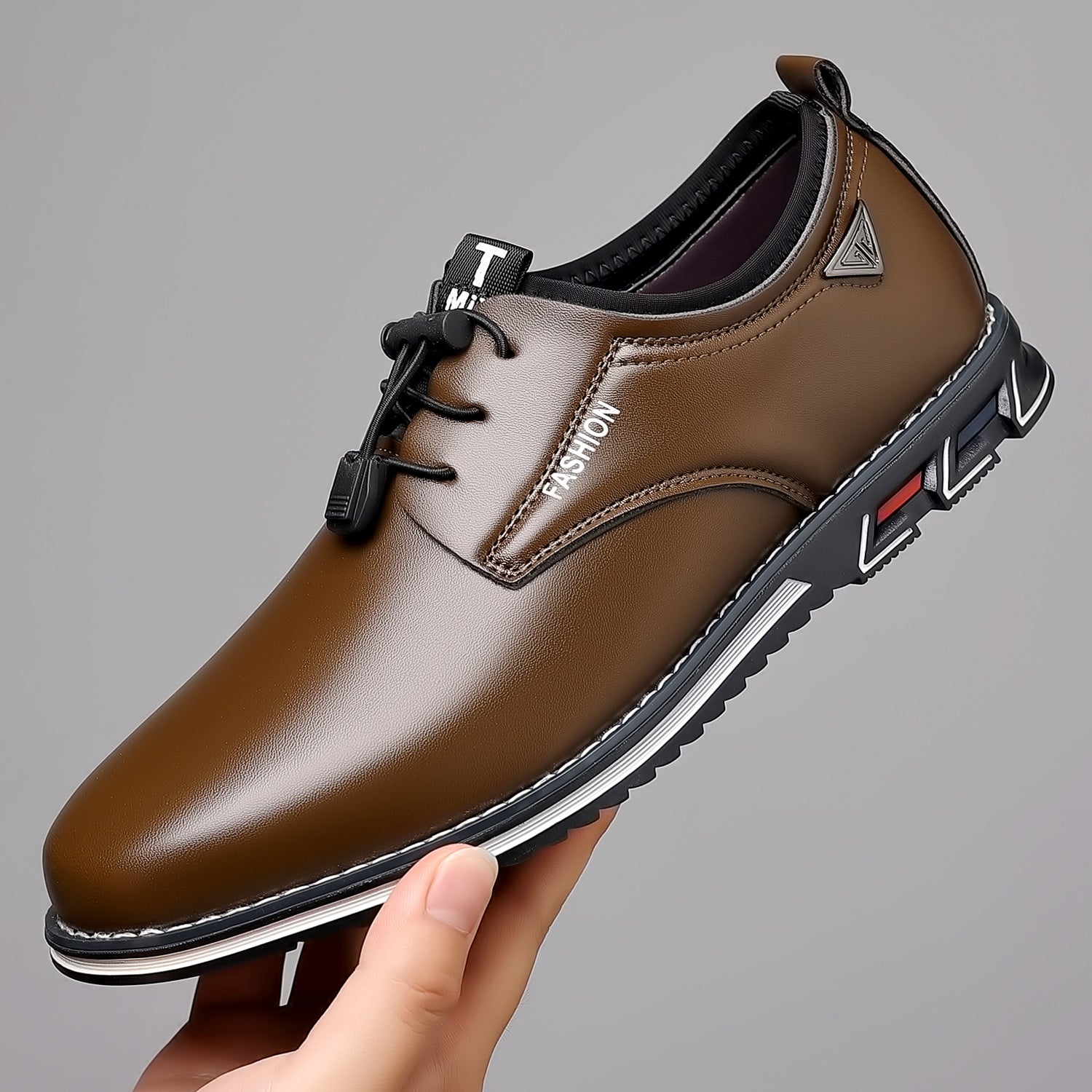 Plus Size Casual Leather Shoes Male Men DealSniper.net Army Green 38