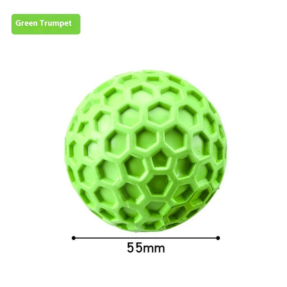 Dog Vocalization Bite-resistant Molar Relieving Stuffy Toy Ball Pets dealsniper-net Green Small 55mm