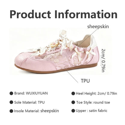 New-style Oriental Aesthetic Flower Embroidery Casual Shoes Women Gym From House