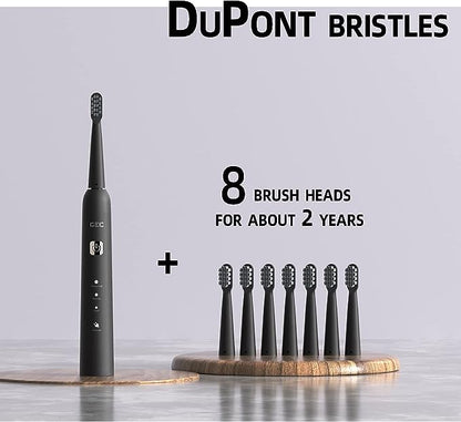 Electric Toothbrush For Adults,8 Brush Heads Toothbrush With 40000 VPM,Charge Once Last For 365 Days,6 HIGH-Performance Brushing Modes,Electric Toothbrush Health dealsniper-net