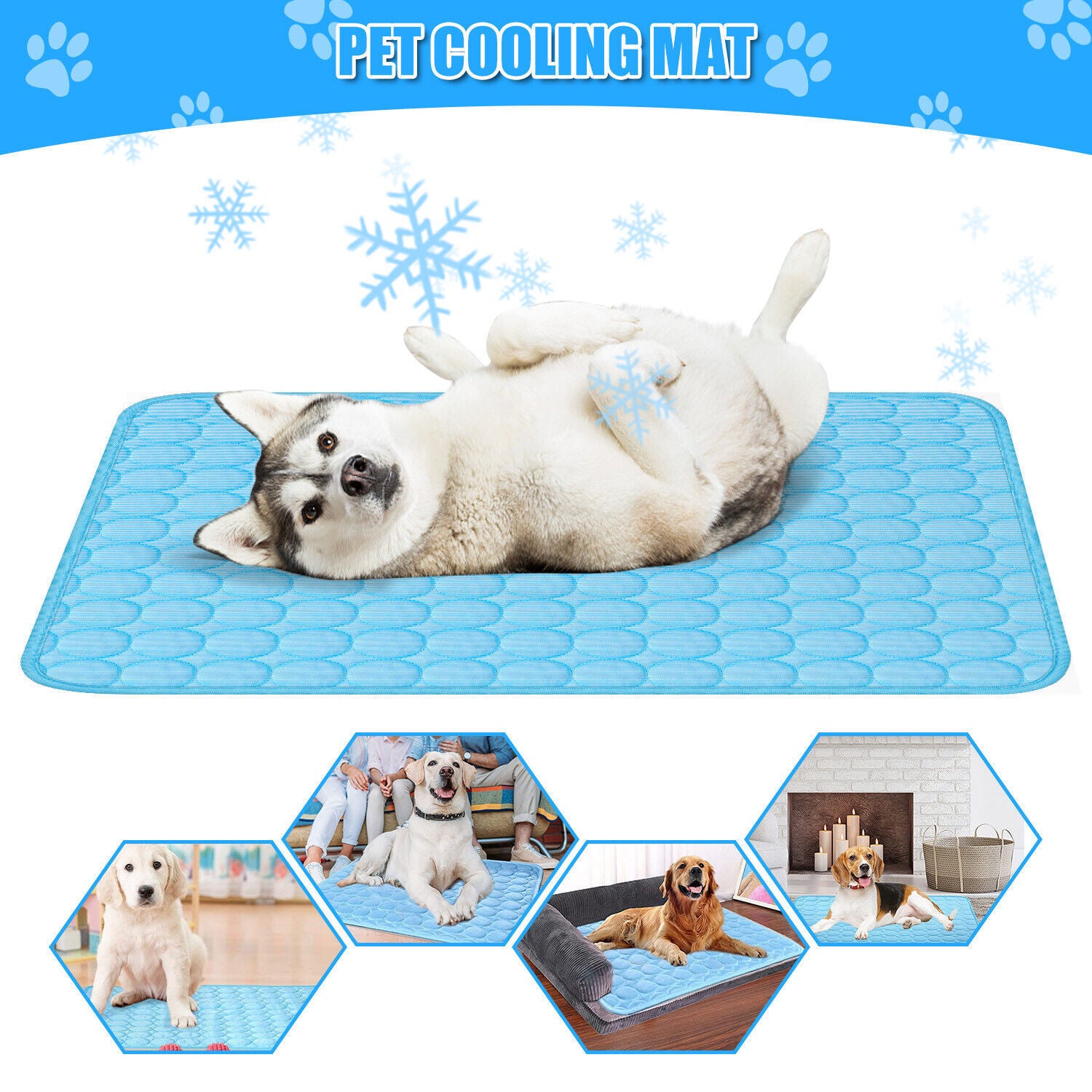 Pet Cooling Mat Cool Pad Cushion Dog Cat Puppy Blanket For Summer Sleeping Bed Dog Cooling Bed Pet Cooling Mat Pets dealsniper-net