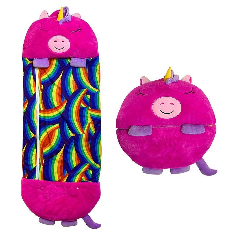 Kids Sleeping Bag, Soft Sleepy Sack For Kids & Toddlers Easy Roll Up Design For School, Daycare Children Sleeping Bags Play Pillow Sleep Sack Kids dealsniper-net Rose Pink 135x50CM