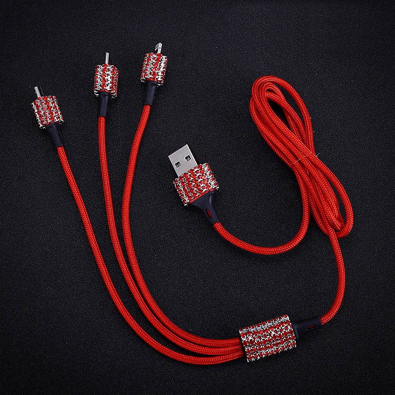 Fast Charging Mobile Phone Charger Bracket Vehicle Gym From House Red diamond Line