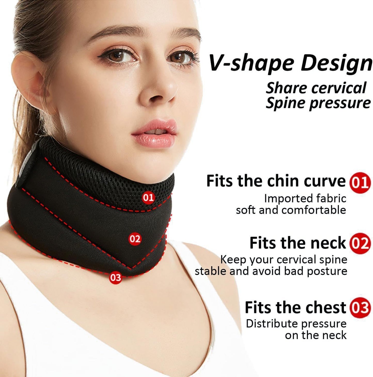 Upgraded Neck Brace Foam Cervical Collar For Pain Relief