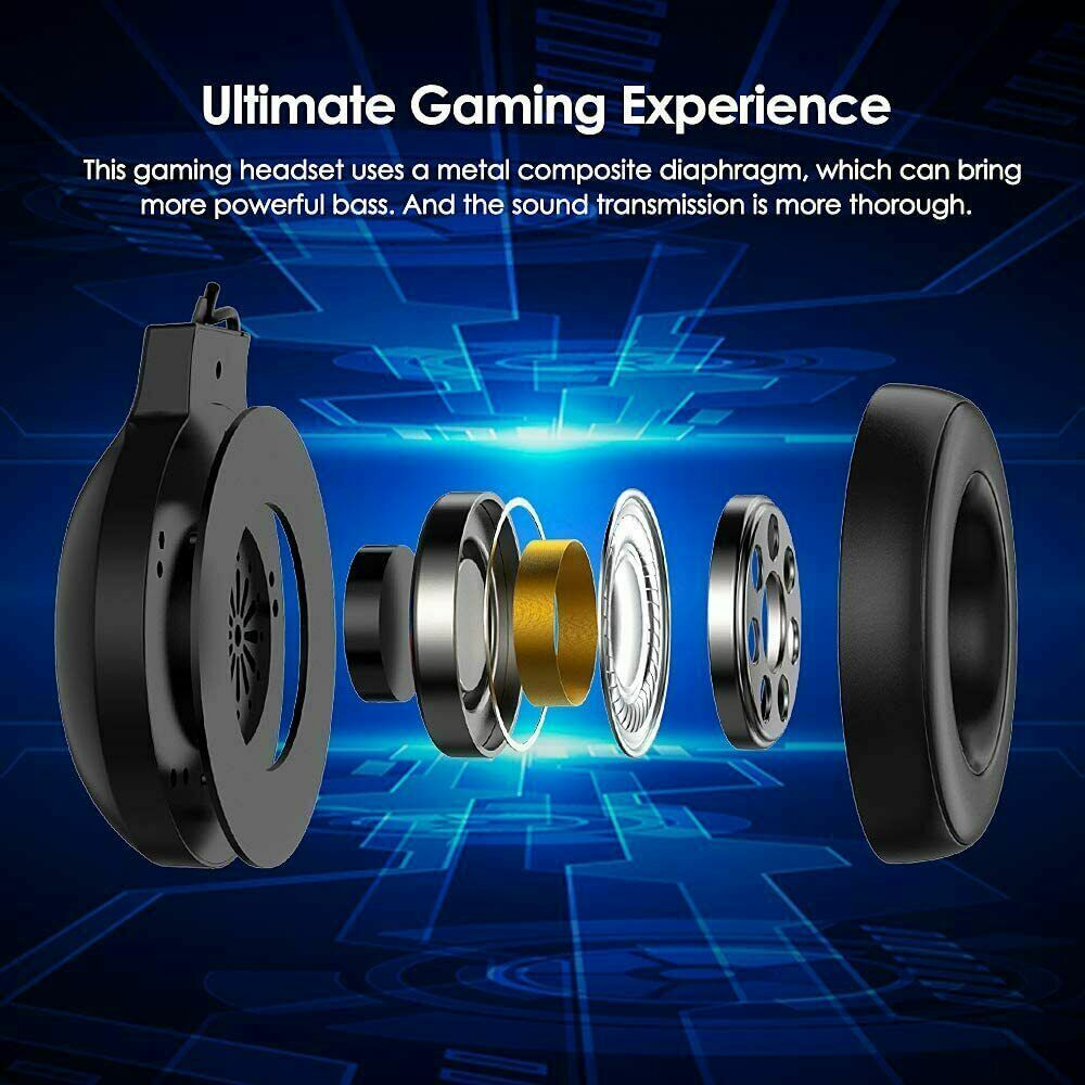 3.5mm Gaming Headset With Mic Headphone For PC Laptop