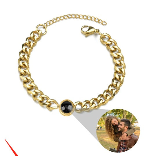 Titanium Steel Personalized Photo Custom Bracelet Jewelry Gym From House Gold