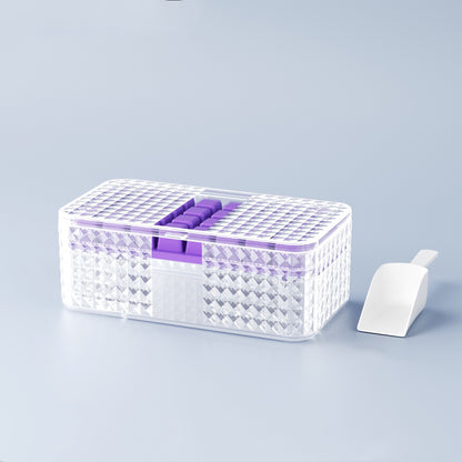 Large New Silicone Square Ice Mold Ice Cube Trays Lid Mold Kitchen dealsniper-net Purple 32grids