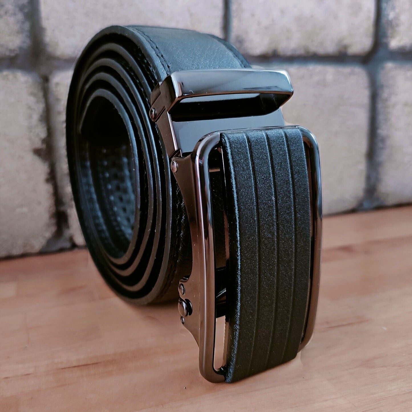 Men's Ratchet Belt Leather Mens Belt With Slide Buckle Ratchet Belts For Men USA Men dealsniper-net