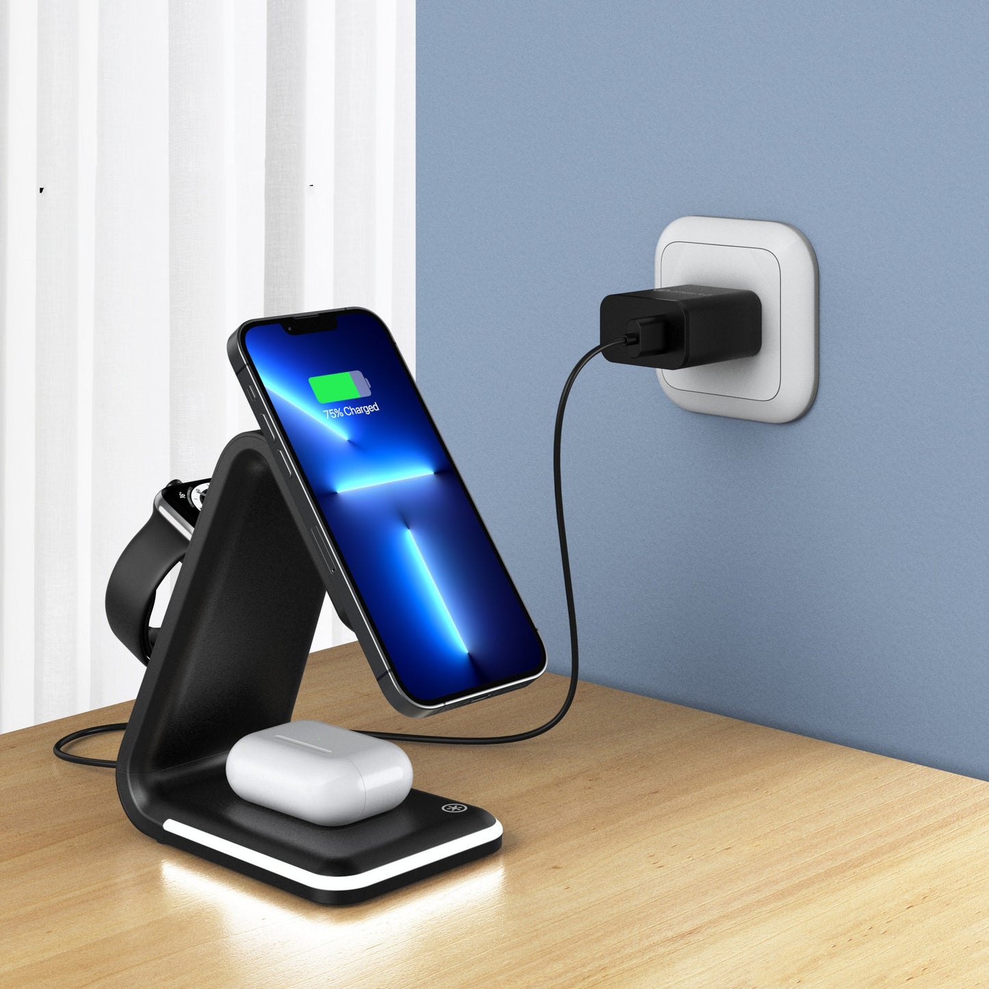Four In One Foldable Wireless Charger Electronics Gym From House