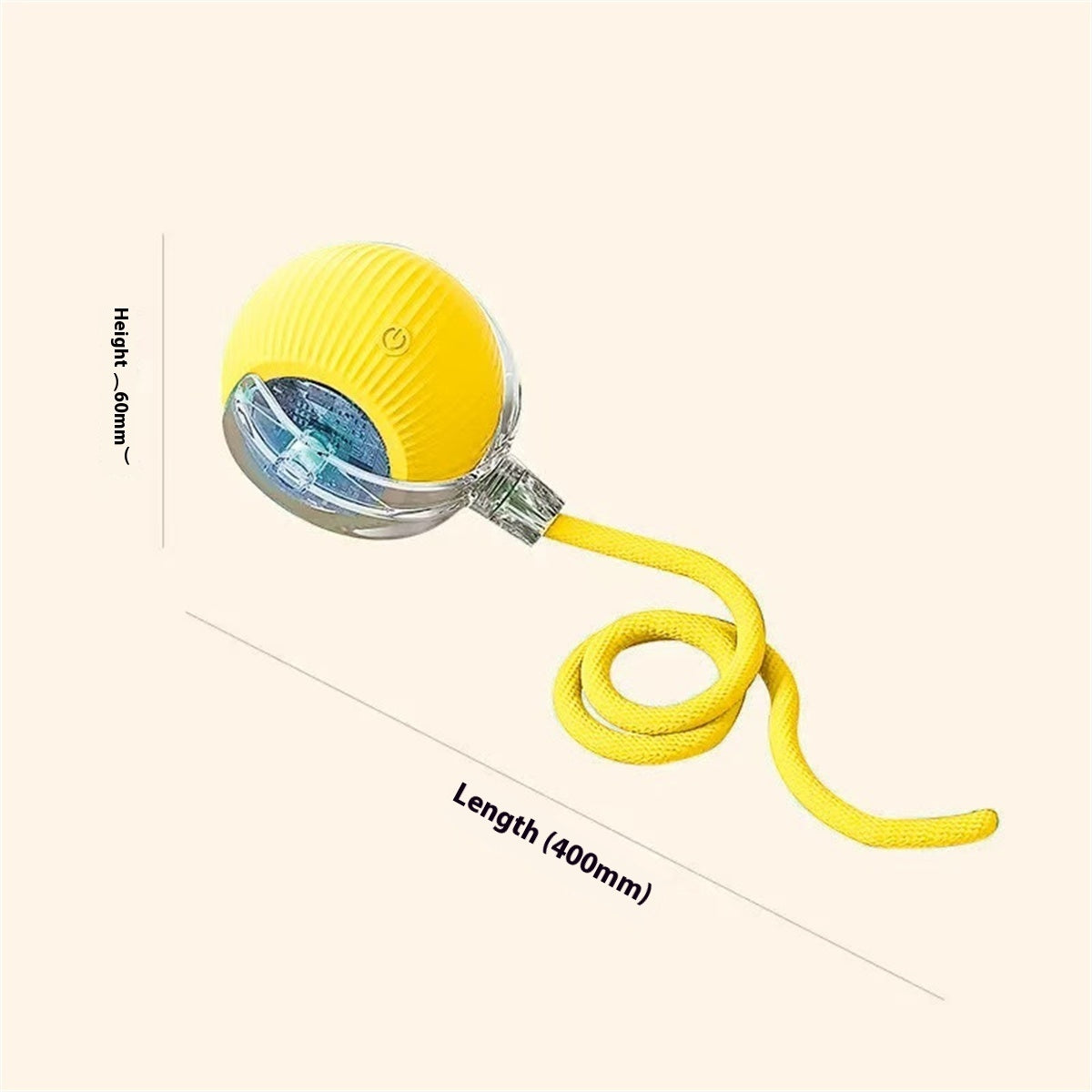 Electric Cat Toy Automatic Cat Ball Self-entertainment Rolling Ball Pets DealSniper.net Yellow with rope Birdsong 1PC
