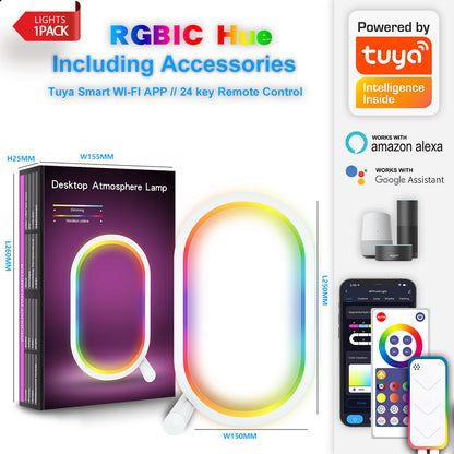 Smart RGB Ambience Light Home Decor Gym From House English Color Box Packaging Double Template White