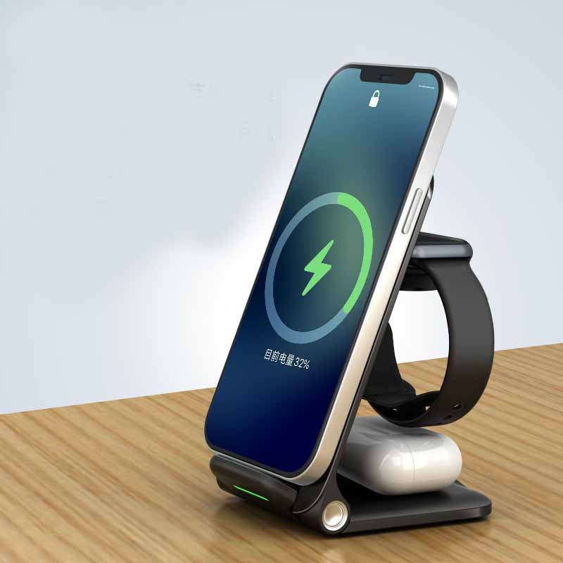 Desktop Vertical Multifunctional Three-in-one Wireless Charger Electronics dealsniper-net