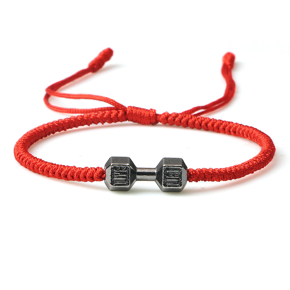 Originality Woven Dumbbell Alloy Bracelet Jewelry dealsniper-net Red gun black