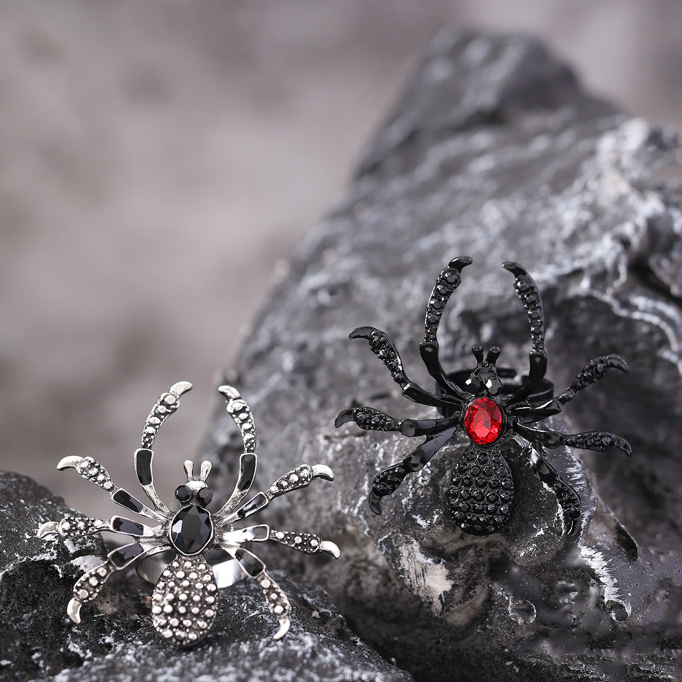 Fashion Dark Halloween Spider Ring Jewelry dealsniper-net