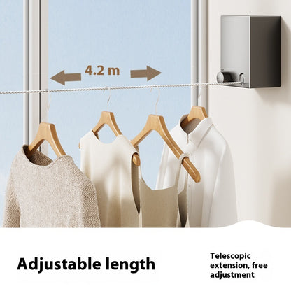 Invisible Clothesline Punch-free Balcony Wall-mounted House DealSniper.net