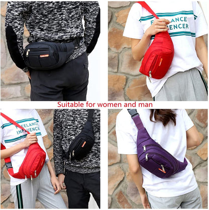 Men Women Fanny Pack Belt Waist Bag Cross Body Sling Shoulder Travel Sport Pouch Men dealsniper-net