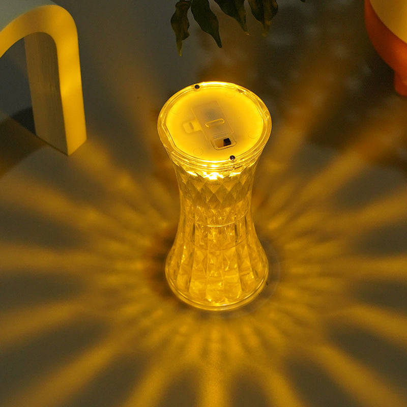 Crystal Small Waist Mini Creative Atmosphere Decorative Lamp Home Decor dealsniper-net Yellow light 1.5V