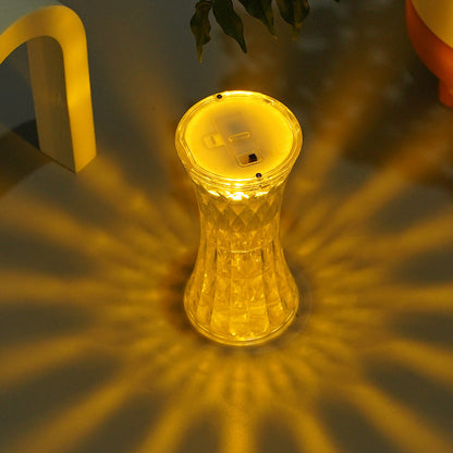 Crystal Small Waist Mini Creative Atmosphere Decorative Lamp Home Decor DealSniper.net Yellow light 1.5V