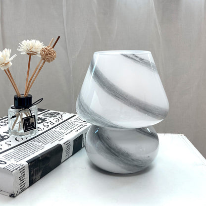 Handmade Glass Mushroom Table Lamp, Bedside Small Night Lamp Home Decor Gym From House