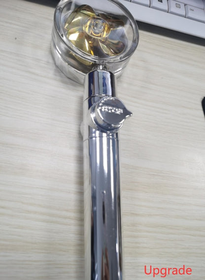 New Turbo Propeller Shower Head Water Saving High Pressure Flow House Gym From House Gold upgrade