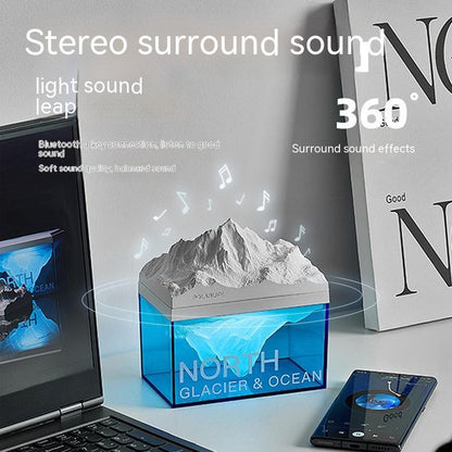 Glacier Night Light Bluetooth Speaker Bedroom Bedside Gadgets DealSniper.net