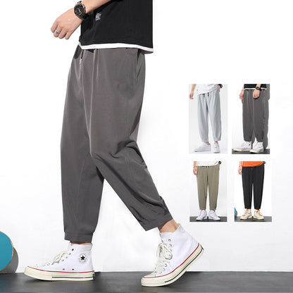 Drawstring Pants Summer Casual Ice Slik Trousers Jogger Hiking Sports Pants Men Men dealsniper-net