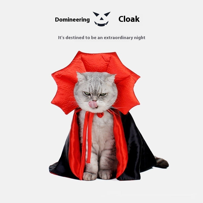 Cute Halloween Pet Costumes Cosplay Vampire Cloak Pets Gym From House
