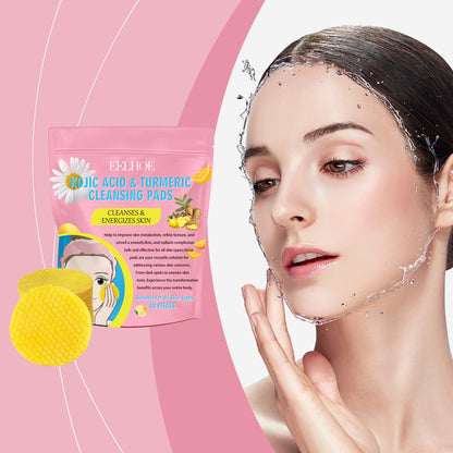 Kojic Acid Turmeric Cleansing Pads Beauty Hot-sale Beauty dealsniper-net