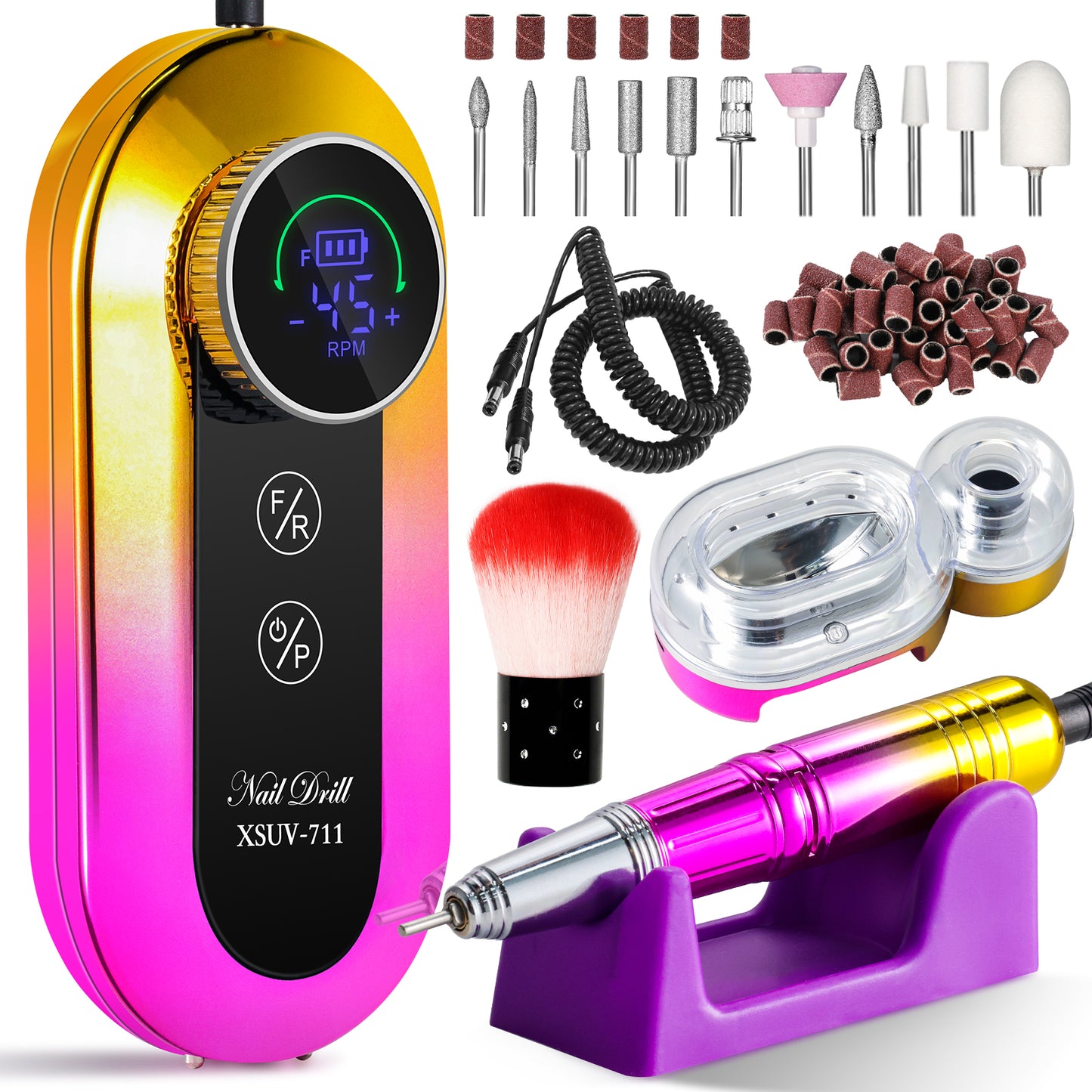 45000RPM Professional Nail Drill Kit Nail Polishing Machine Beauty dealsniper-net