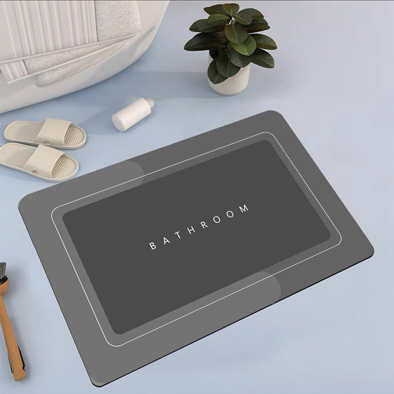Bathroom Absorbent And Quick-drying Floor Mat House DealSniper.net Baikal dark grey 40X60 1PCS