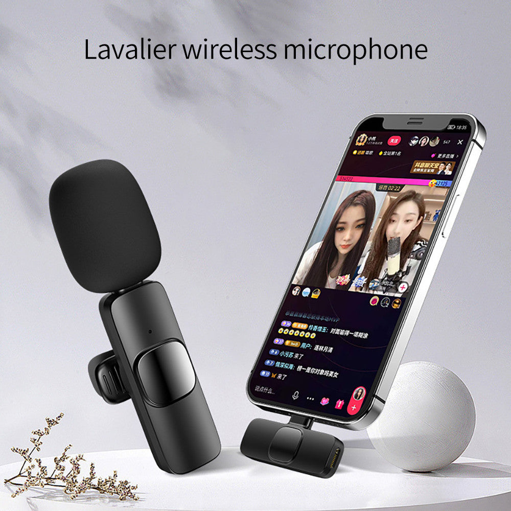 Wireless Lavalier Microphone Portable Audio Video Recording