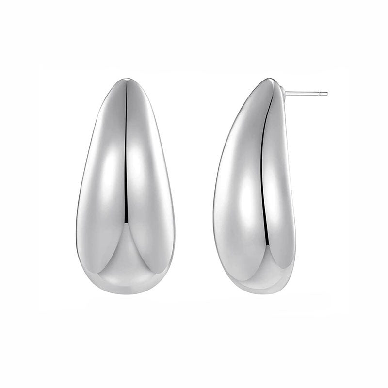 Metal Water Drop Earrings With A Sense Of Niche Luxury Jewelry Gym From House Silver Oval
